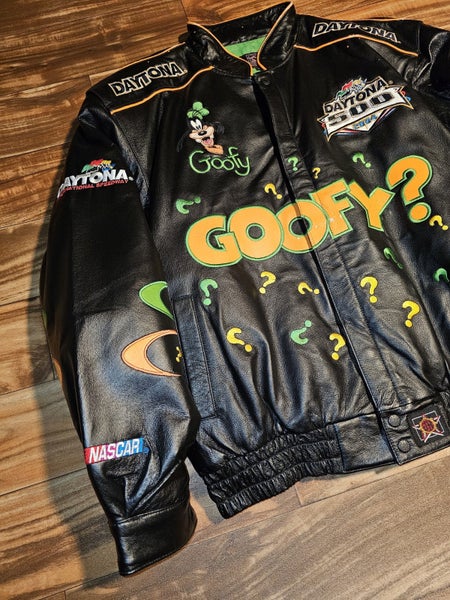 NEW Rare VintageJH Design Disney Goofy Nascar Daytona 500 Leather 