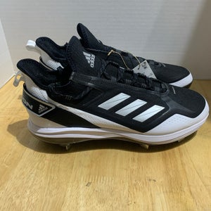 Men’s Adidas Icon 7 Boost Baseball Metal Cleats Black Silver FY4178 size 11