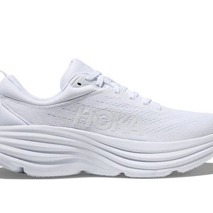 Hoka One One Bondi 8 1127952-WWH Sneaker Womens US 11 White Running Shoes LR3992