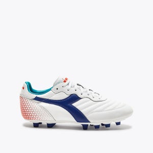 Diadora Brasil GR LT+ MDPU 101.180196-C2433 Mens White FG Soccer Cleats LR3939