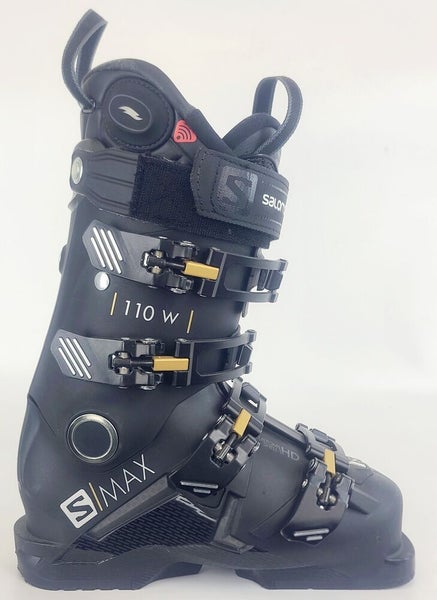 New $820 Women's Salomon S/Max 110 w Ski boots Black USA Size 5.5 Mondo 22.5