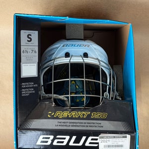 New Bauer Re-Akt 150 Combo Helmet WHT Small
