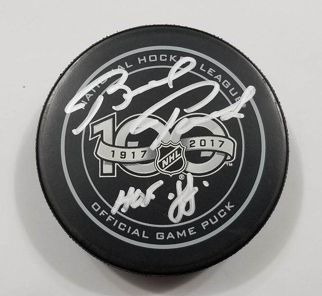 BRAD PARK Autographed NHL 100th Anniversary Hockey Game Puck PSA Signed 100