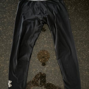 Under Armour ColdGear Compression Pants (Youth L, Black & Gray) - Bundle for Walker87