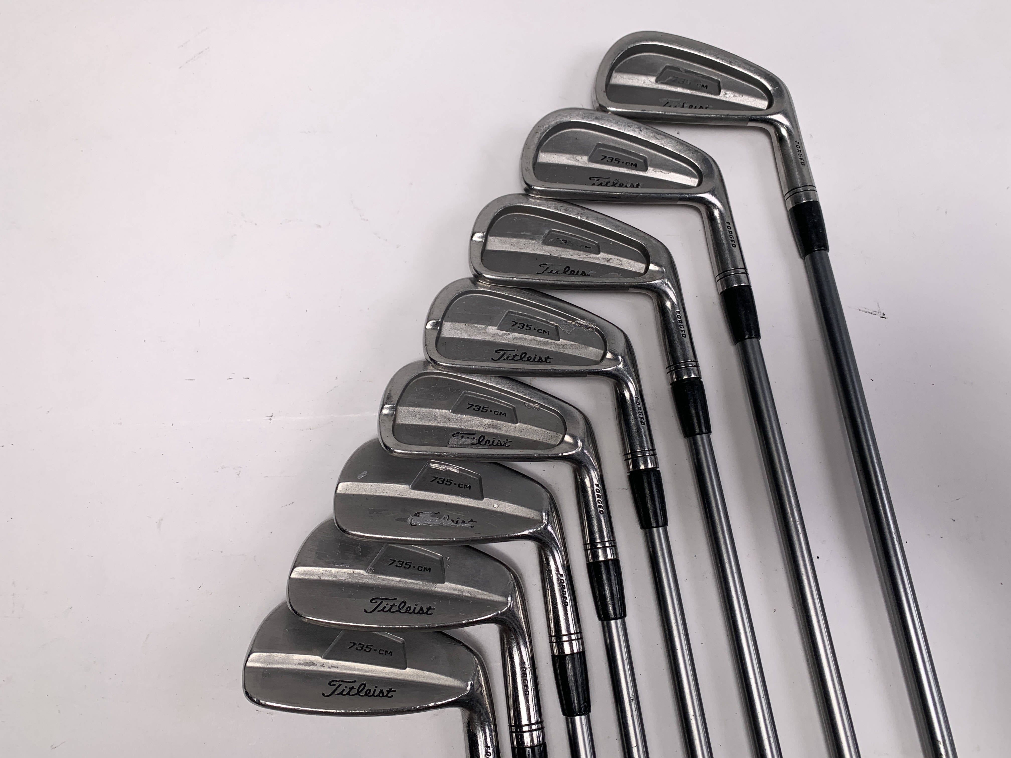 Titleist 735.CM Chrome Iron Set 3-PW 3980 Stiff Graphite Mens RH + 