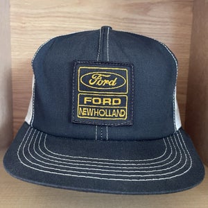 Vintage K-Brand Ford New Holland Snapback Mesh Trucker Patch Hat Cap RARE