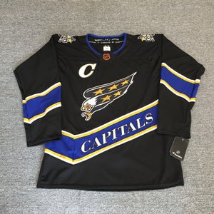 Washington Capitals 8 Alex Ovechkin Reverse Retro Navy Hockey Jersey Size  52