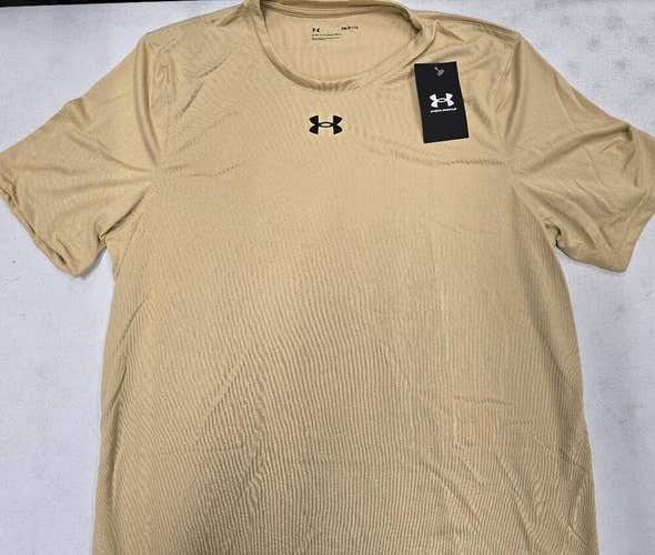 Under Armour Mens Locker Tee 2.0 Short Sleeves VEGAS GOLD 1305775 715 $25 LARGE