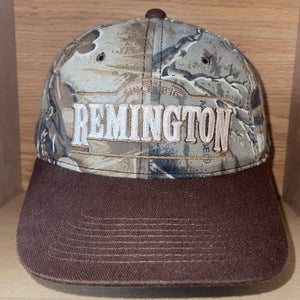 Vintage Remington Camouflage Hunting Adjustable Strapback Hat Cap Rare