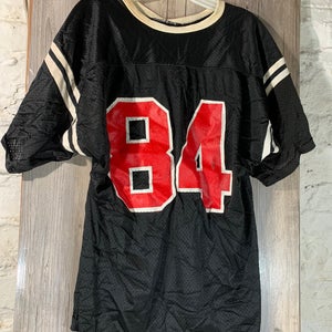 VTG Vintage 80s Jersey Football Black Red White REACH Sports #84 - Size 44-46