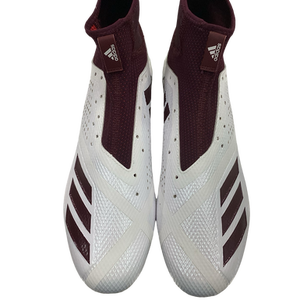Used Adidas ADIZERO HIGHTOP Adult FB Cleats Maroon And White Senior 15 11613-S000152291