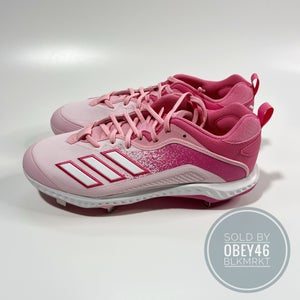 Adidas Icon Bounce 6 Pink 'Mother’s Day' Baseball Cleats 13