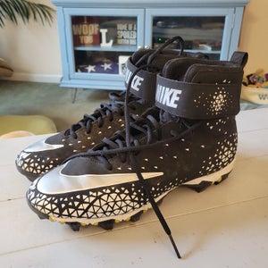 Nike Force Savage Shark Black Men's 11.5 Cleats (Used)