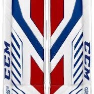 30+1 intermediate ccm axis 1.9 goalie pads Montreal colour way (red+white+blue)