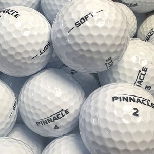 24 Near Mint AAAA White Pinnacle Soft Used Golf Balls