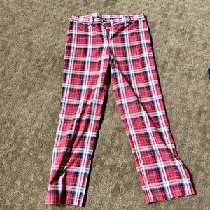 Izod Golf pants red check size 38x34
