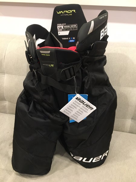 New! Senior Medium Bauer Vapor HYPERLITE Black Hockey Pants