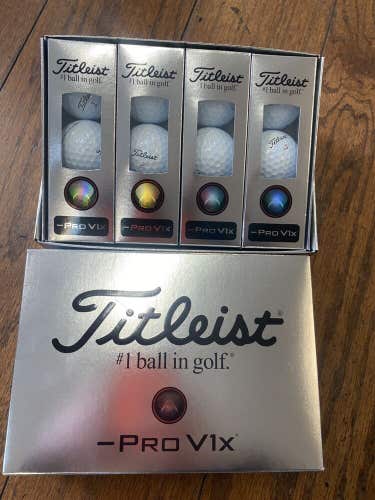 2 Dozen Titleist Pro V1 Left Dash White