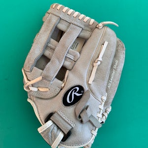 White Rawlings Highlight Right Hand Throw Infield Softball Glove 12.5" (Used)