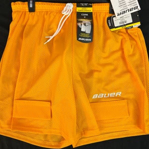 New Bauer Senior Core Mesh Jock Short Yellow - Size Senior XL