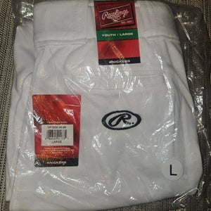 Rawlings White Youth Large Knicker Baseball pants (New)