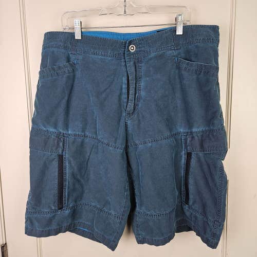 KUHL Kaptiv Shorts Mens 40 Pirate Blue Patina Dye Cargo Hiking Outdoor