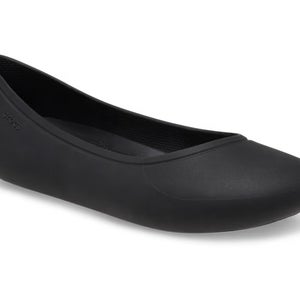 Crocs Brooklyn 209384-001 Ballet Flat Women's US 4 Black Slip On Comfort PLW11