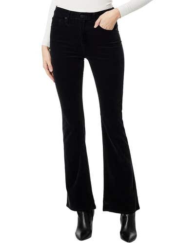 AG Jeans Farrah Pants Women's 26 Black Cotton High-Waisted Bootcut Leg PLW282