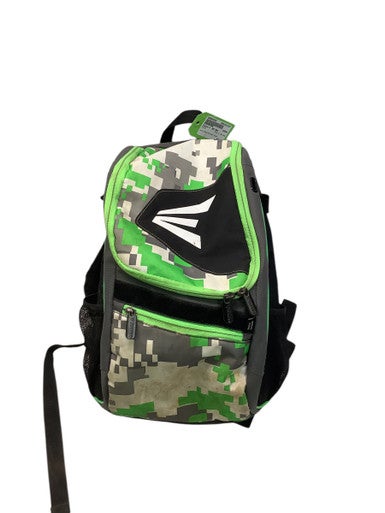 Used Easton 2 BAT BAG BB/SB Player Backpack Black And Neon Green 11347-S000242542
