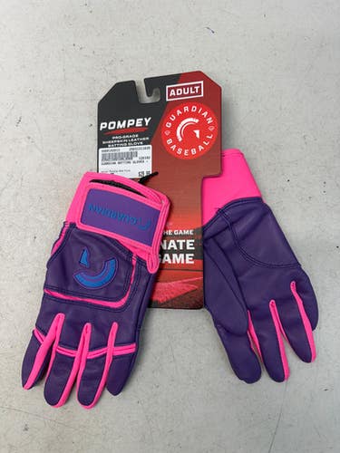 Used Bb Sb Batting Gloves Purple And Pink Md 11835-s000192013