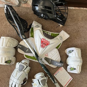Lacrosse equipment! Full set up. Meets NOCSAE . Higher end gear