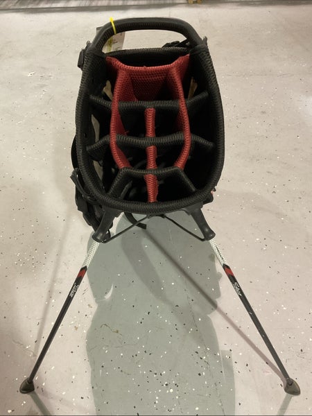 Used Titleist Carry Golf Bag 14-Divider 8-Pocket White Black Red