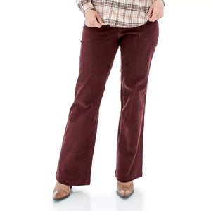 Aventura Clothing Rhyder Pants Women's 4 Grape Cotton Bootcut Leg Zip Fly PLW98