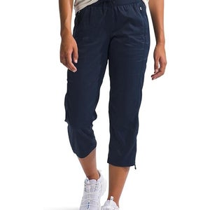 The North Face Aphrodite Motion Capris Pants Women's Medium Navy Stretch PLW133