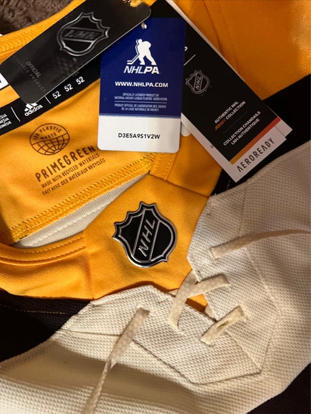 $230 Adidas Bergeron Boston Bruins Alternate 100th Anniversary Jersey Size 52 Large