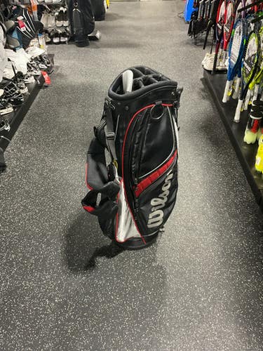 Used Wilson Blk Red Stand Bag Mens Stand Bag Black And Red 11834-s000027818