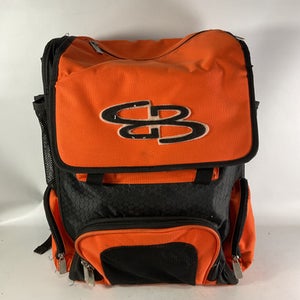 Used Boombah Boombah Orange Black Bag Bb Sb Player Backpack Black 11834-s000027858