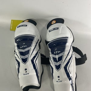 Used CCM JR PEDS Youth Shin Guards Clear And Royal Blue 9" 11834-S000030268