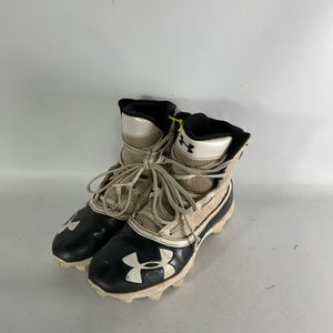 Used Under Armour Jr FB Cleats Black And White Junior 06 11834-S000026765