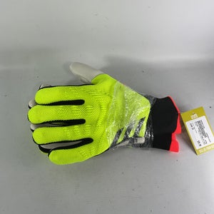 Used Adidas PREDATOR GOALIE GLOVES Soccer Goalie Gloves Neon Green 12 11834-S000031280