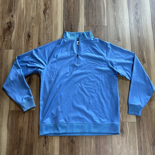 FootJoy Golf Performance Activewear Quarter Zip Pullover, Blue, Men’s Large