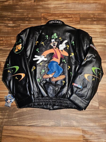 NEW Rare Vintage JH Design Disney Goofy Nascar Daytona 500 Leather 