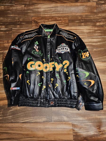 NEW Rare Vintage JH Design Disney Goofy Nascar Daytona 500 Leather 
