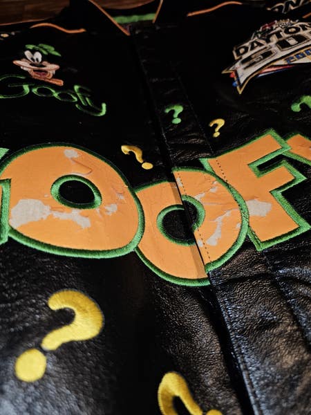 NEW Rare Vintage JH Design Disney Goofy Nascar Daytona 500 Leather