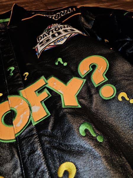 NEW Rare Vintage JH Design Disney Goofy Nascar Daytona 500 Leather