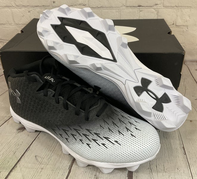Under Armour Spotlight Fran RM 4.0 WD Football Cleats Black White US 12 Wide