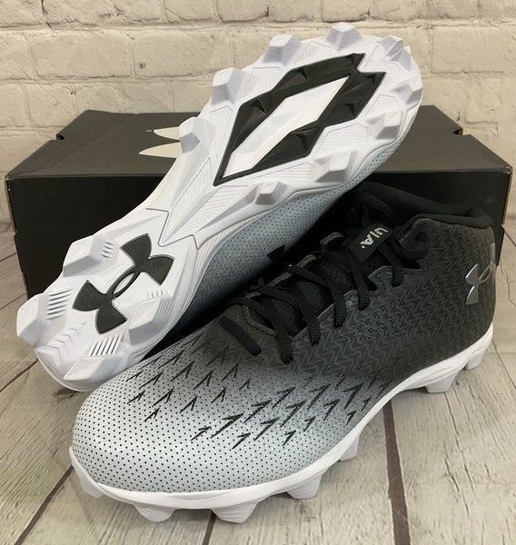 Under Armour Spotlight Fran RM 4.0 WD Football Cleats Black White US 12 Wide