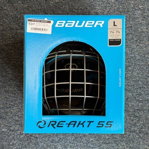 New Bauer Re-akt 55 Combo Helmet BLK Large