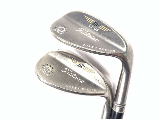 Titleist Vokey Spin Milled SM4 Chrome Wedge Set 52* 8 | 60* 4 40g Regular RH