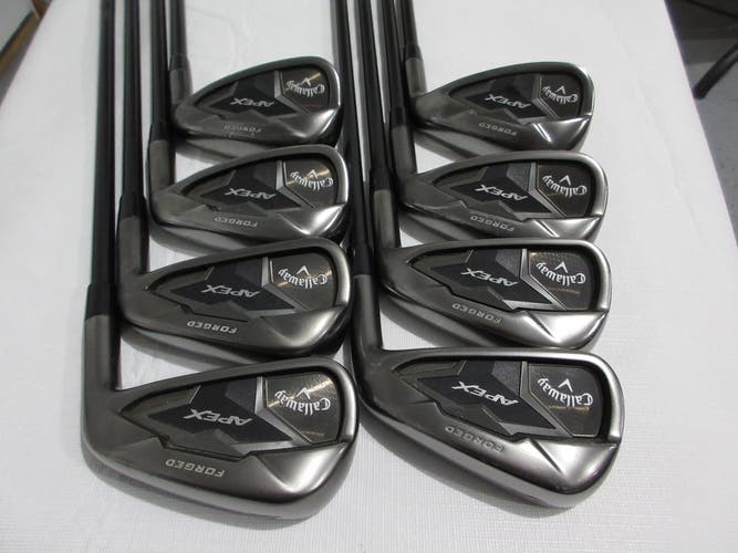 Callaway Apex 19 Smoke Iron Set - 4-PW, AW - Elevate 95 Stiff Flex Steel - MINT